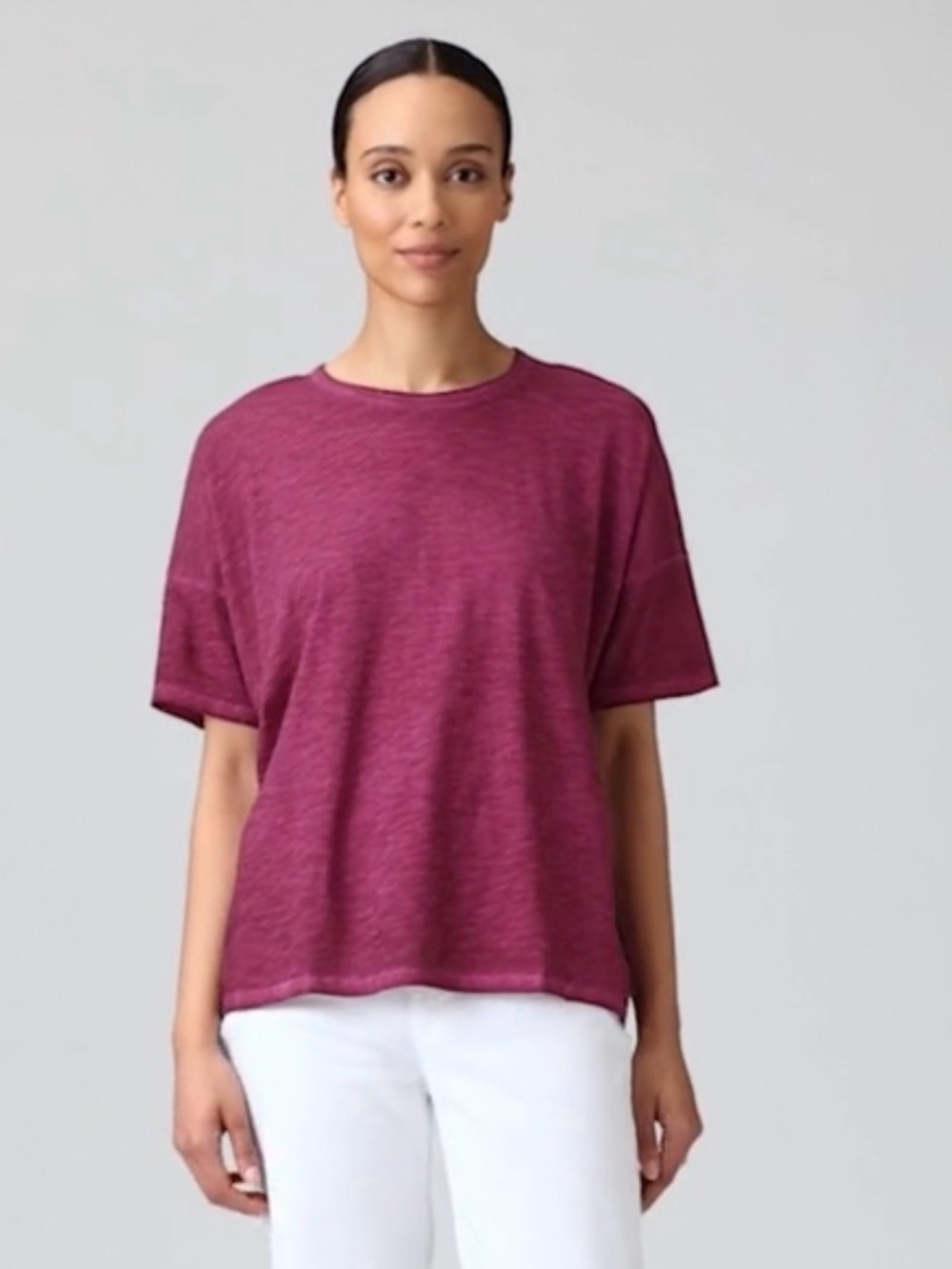 Organic Cotton Hazy Slub Crew Neck Tee